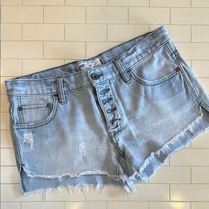 FREE PEOPLE Low Waist Jean Shorts (Sz 24)